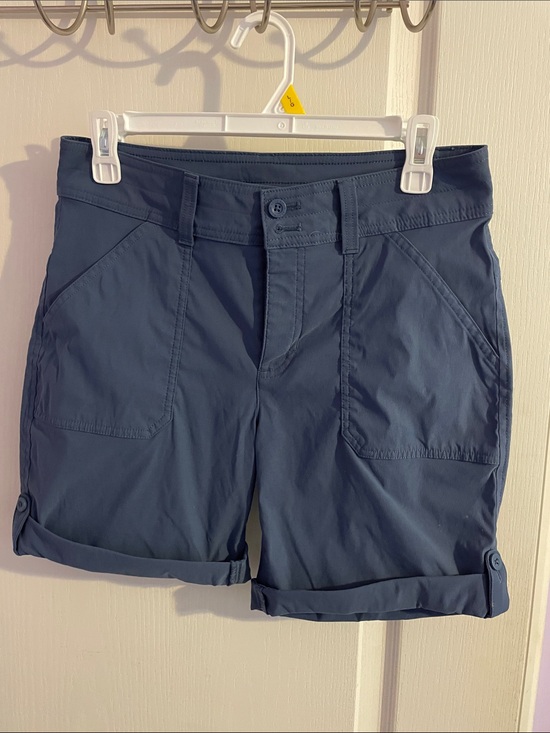 Eddie Bauer Pants - Eddie Bauer Blue Roll-Cuff Utility Bermuda Shorts - Size 6